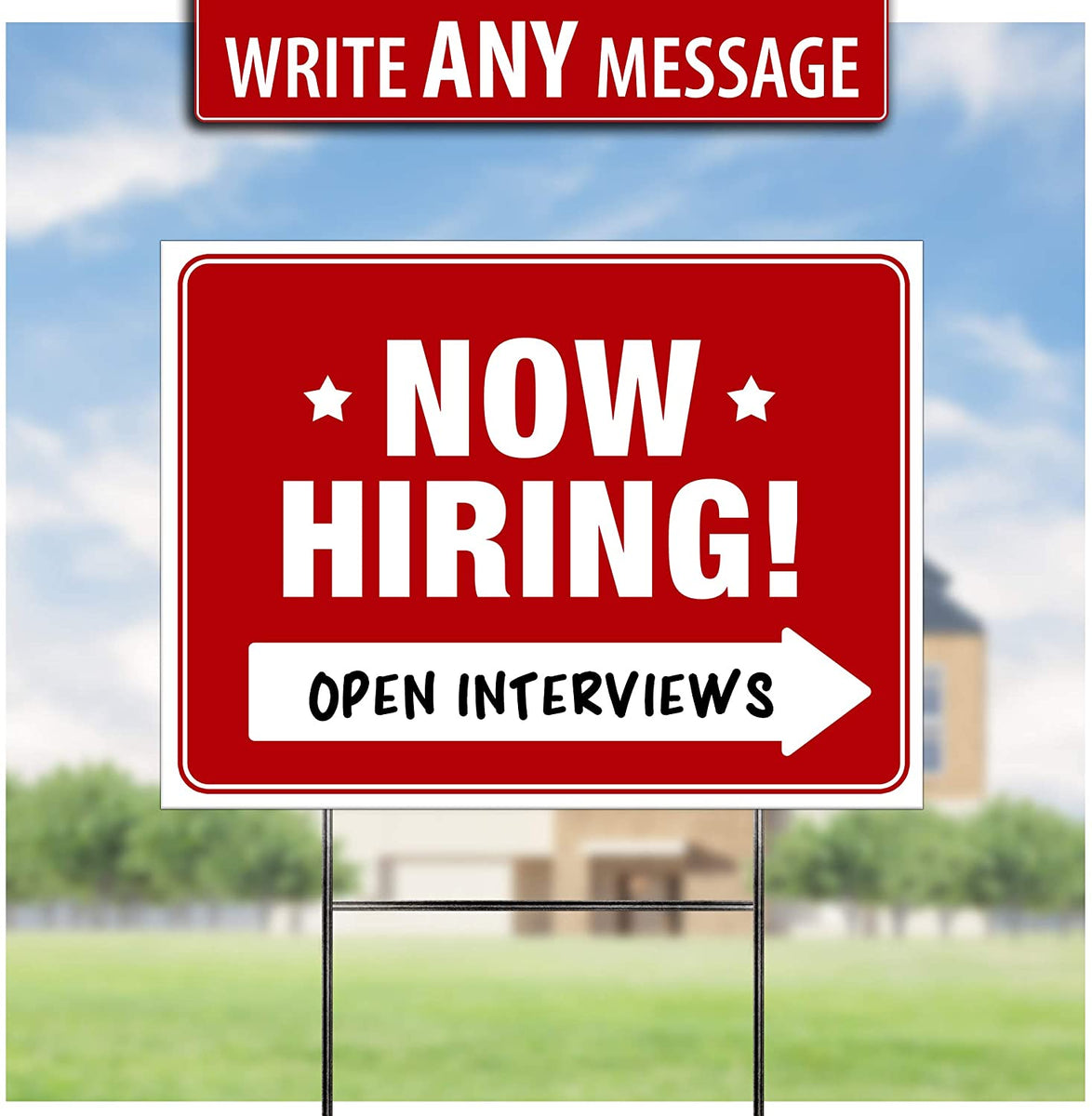 Now Hiring Signs with Stakes – SignHero